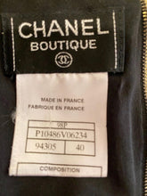 Load image into Gallery viewer, Vintage Chanel 98P, 1998 Spring Black Strapless Cropped Cotton Tube Top Camisole FR 40 US 4/6