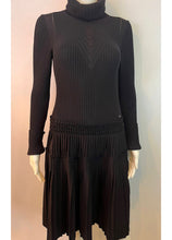 Load image into Gallery viewer, Chanel 08A 2008 Fall Black Turtleneck Sweater Dress FR 40 US 4/6