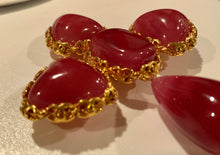 Load image into Gallery viewer, 1989 collection 28 Chanel vintage Large matte Red brick Cross gripoix poured glass pin brooch