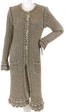Load image into Gallery viewer, Chanel 04A 2004 Fall Cardigan Long Jacket Cardi Coat beige taupe wool Mohair US 4