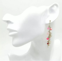 Load image into Gallery viewer, Chanel 19S 2019 long pierced CC pink bead Pearl dangle earrings
