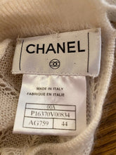 Load image into Gallery viewer, Vintage Chanel 00A, 2000 Fall Ready to Wear Ivory sweater blouse Top FR 44 US 8/10