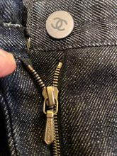 Load image into Gallery viewer, Vintage Chanel 99P, 1999 Spring denim blue pant suit set FR 36/38