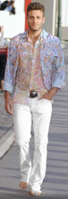 Load image into Gallery viewer, Chanel 2011 Resort Cruise Cotton pastel sheer ladies&#39; blouse/ Men’s shirt FR 44 US 12/14
