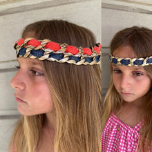 Load image into Gallery viewer, Chanel 08C 2008 Cruise Chain Link Orange TerryCloth Headband/Necklace