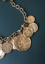 Load image into Gallery viewer, Rare Chanel 09A 2009 Fall 13 CC Logos Gold Coin Discs Medallion Chain Necklace