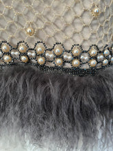 Load image into Gallery viewer, Rare New with Tags Chanel 03A 2003 Fall Beige Brown Pearl Feather Trim Mini Skirt  FR 38