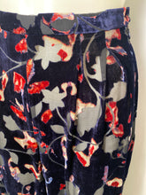 Load image into Gallery viewer, 97A, 1997 Fall Vintage Chanel sheer velvet wide leg Pant Trousers FR 36