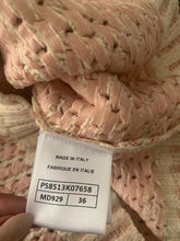 Load image into Gallery viewer, Chanel 18P 2018 Spring Pink Ivory 3 Pc Woven Cardigan Skirt Belt Skirt Set FR 36 US 4/6