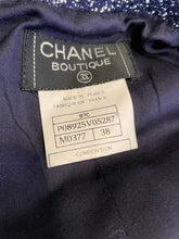 Load image into Gallery viewer, 97C, 1997 Cruise Chanel Vintage Navy and White Tweed Skirt FR 38 US 6