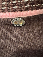 Load image into Gallery viewer, Chanel 05A 2005 Fall Cashmere Pink Brown Camisole Blouse Cardigan Twinset FR 34 US 2/4