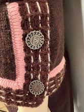 Load image into Gallery viewer, Chanel 05A 2005 Fall Cashmere Pink Brown Camisole Blouse Cardigan Twinset FR 34 US 2/4