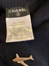 Load image into Gallery viewer, Chanel 08C 2008 Cruise Coco Line Black Sleeveless Ribbed Blouson Dress FR 38 US 6