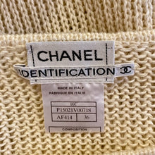 Load image into Gallery viewer, Vintage 00C Chanel Identification beige 2 piece sweater twinset FR 36 US 4