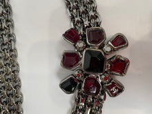 Load image into Gallery viewer, Chanel 04A, 2004 Fall Belt Red black Bordeaux gripoix ruthenium Metal chain belt