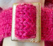 Load image into Gallery viewer, Chanel 2009 Pink Wool Mohair Buckle Sweater Cardigan FR 36 US 4/6/8