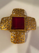 Load image into Gallery viewer, 1980’s Collection 25 Vintage Chanel Gold Cross Brooch Pin