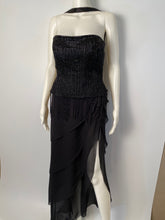 Load image into Gallery viewer, Vintage Chanel 00A, 2000 Fall Autumn Black Tassel Beaded Tube Camisole Top Blouse FR 40 US 4