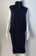 Load image into Gallery viewer, Chanel 08C 2008 Cruise Coco Line Black Sleeveless Ribbed Blouson Dress FR 38 US 6
