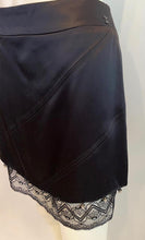 Load image into Gallery viewer, Chanel 03A Snap Collection 2003 Fall Short and Sassy Satin Black Skirt FR 40 US 6/8