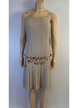 Load image into Gallery viewer, Chanel 04P 2004 Spring Beige Taupe Silk Dress FR 42 US 6/8
