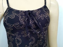 Load image into Gallery viewer, Vintage Chanel Logo Black Camisole Spaghetti Strap Tank Top FR 34 US 2/4
