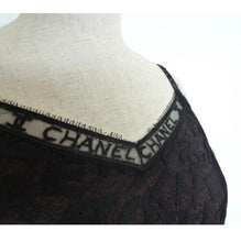Load image into Gallery viewer, Rare! Chanel Vintage 98A Fall Logo Black Lace Tank top Blouse Camisole Skirt Set FR 38 US 4