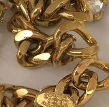 Load image into Gallery viewer, 1989 Chanel Vintage Crystal MultiStrand Chain Belt Gold Metal
