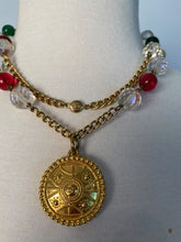 Load image into Gallery viewer, Chanel 98P 1998 Spring Vintage Gripoix Pearl Gold Metal Long Logo Necklace