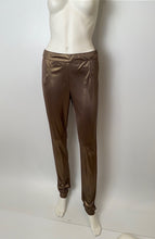 Load image into Gallery viewer, Chanel 12A, 2012 Fall Paris Bombay Stretchy Gold Metallic Pants Leggings FR 40 US 4/6