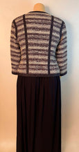 Load image into Gallery viewer, Chanel 2013 Blue White Striped Tweed Jacket US 10/12