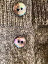 Load image into Gallery viewer, Chanel Vintage 98A, 1998 Fall Cashmere Gray unique pearl and chain trim sweater top blouse FR 36 US 4