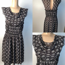 Load image into Gallery viewer, Chanel 07P, 2007 Spring Black Floral Silk Dress FR 38 US 4/6