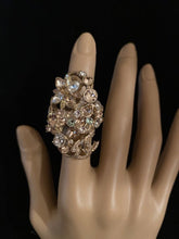 Load image into Gallery viewer, Chanel 16C Rare ‘Fairy Bouquet’ crystal CC Ring Size 5 1/4