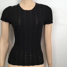 Load image into Gallery viewer, Chanel 05P, 2005 Spring Black Cotton knit interlocking CC logo Blouse top FR 40 US 4/6
