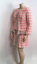 Load image into Gallery viewer, Chanel 04C, 2004 Cruise Resort tweed Chiffon Pink Taupe Jacket Skirt Suit Set FR 46 US 10/12