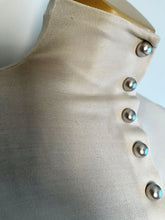 Load image into Gallery viewer, Chanel Satin Silk Pearl CC logo buttons Ivory Blouse FR 34