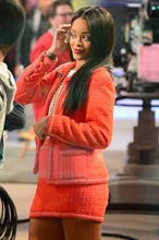 Load image into Gallery viewer, 94P, 1994 Spring Extremely Rare! Vintage Chanel Orange Tweed Scobido Trim Boucle  Jacket FR 36 US 4