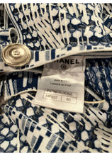 Load image into Gallery viewer, Chanel 14P 2014 Spring Navy Blue White Geometric Sheath Dress FR 40 US 6/8