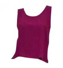 Load image into Gallery viewer, Chanel 2001 Silk Short Sleeve cropped Fuchsia Top Blouse US 4