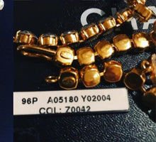 Load image into Gallery viewer, 96P, 1996 Spring RARE Chanel Vintage Gold Metal Crystals CC Bracelet Necklace Set