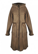 Load image into Gallery viewer, Chanel Brown Long Fall 2012 RTW Leather Shearling Coat Jacket FR 40 US 6