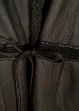 Load image into Gallery viewer, Chanel Brown Long Fall 2012 RTW Leather Shearling Coat Jacket FR 40 US 6