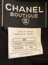 Load image into Gallery viewer, 96P, 1996 Spring Vintage Chanel Black wool cocktail Dress FR 44