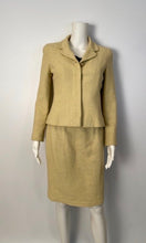 Load image into Gallery viewer, Chanel Boutique Cotton Boucle Yellow Green Skirt Blazer Jacket Suit Set US 4/6