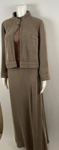 Load image into Gallery viewer, 99P, 1999 Spring Vintage Chanel brown 4 piece Outfit Dress Set Jacket Skirt Blouse FR 38 US 4/6