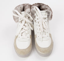 Load image into Gallery viewer, Chanel 09A 2009 Fall Chinchilla fur high top tennis sneakers short boots EU 38