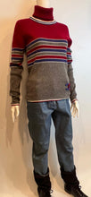 Load image into Gallery viewer, Chanel 09A 2009 Fall Long Sleeve Soft Cashmere Stripes Turtleneck Sweater FR 44 US 8/10
