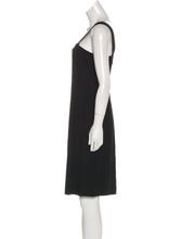 Load image into Gallery viewer, 96P, 1996 Spring Vintage Chanel Black wool cocktail Dress FR 44