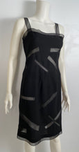 Load image into Gallery viewer, Vintage Chanel Boutique 98P, 1998 Spring Black Dress with Sheer Rectangles FR 34-38 US 2/4/6